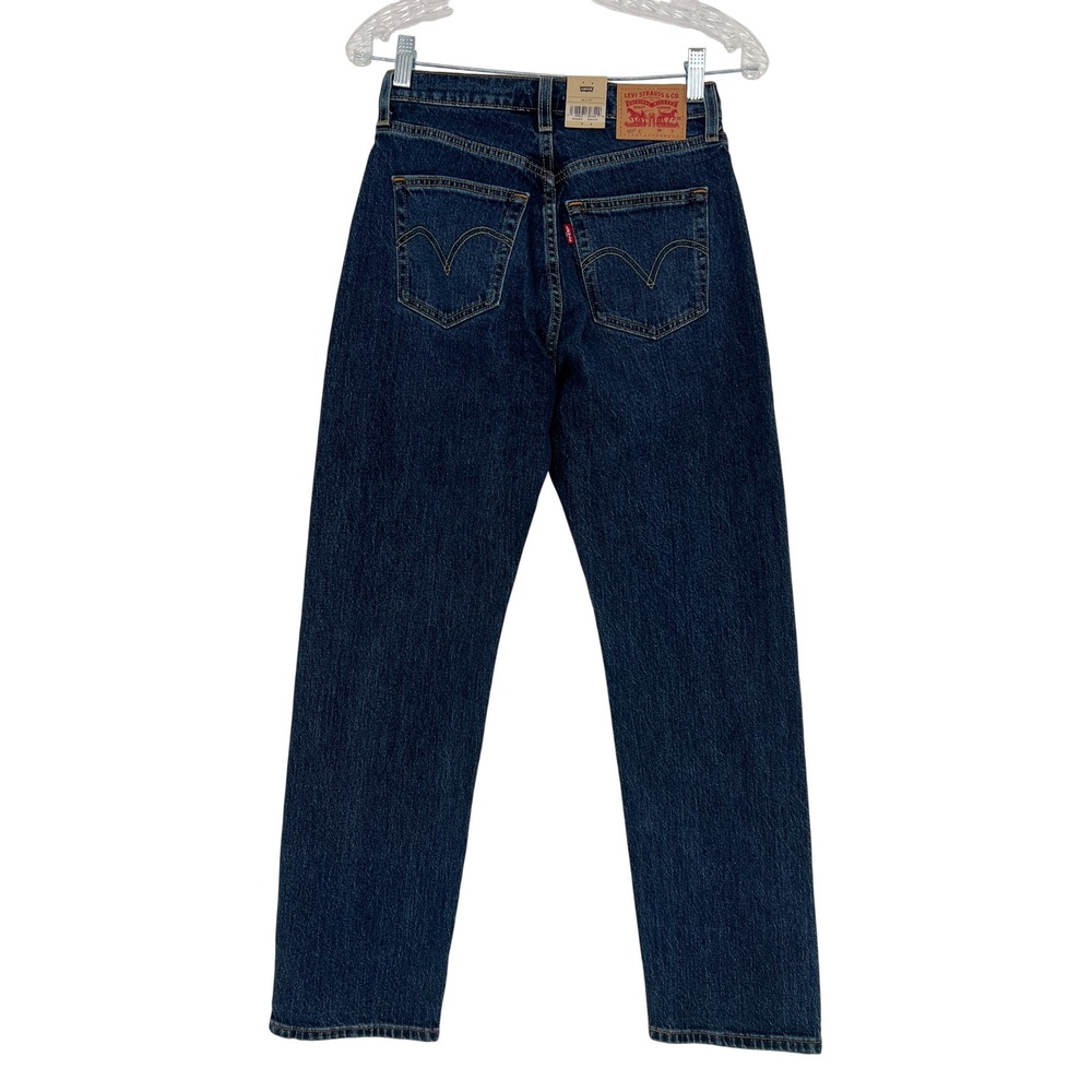 Levis 501 Curve High Rise Straight Leg Button Fly Stretch Jeans Womens 26x30 - Picture 2 of 6